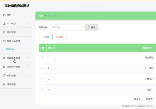 基于springboot vue的球鞋销售网上购物商城网站7z60r